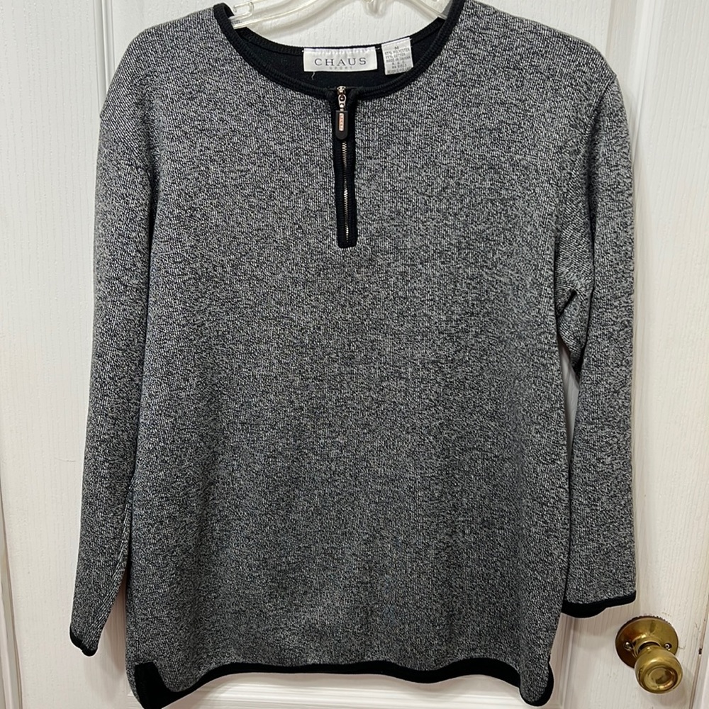 Black Sweater with Zipper Chaus Sport